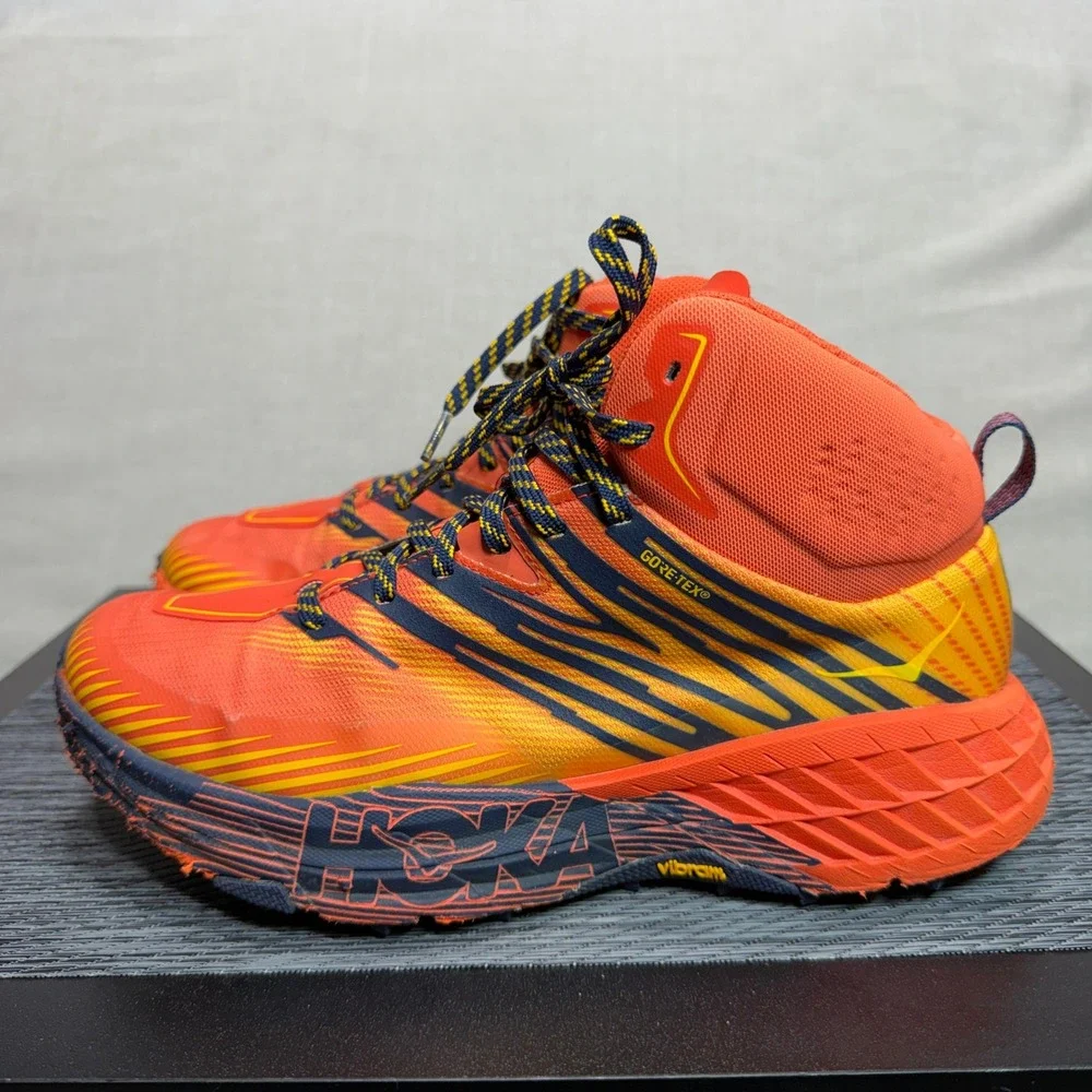 Hoka One Speedgoat Mid 2 GTX - Mens 9 - Orange Trail Running Shoes 1106532 MRGF